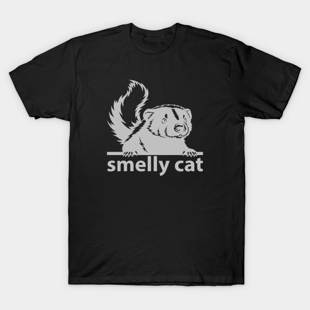 Smelly Cat - grey version T-Shirt by Roadkill Creations